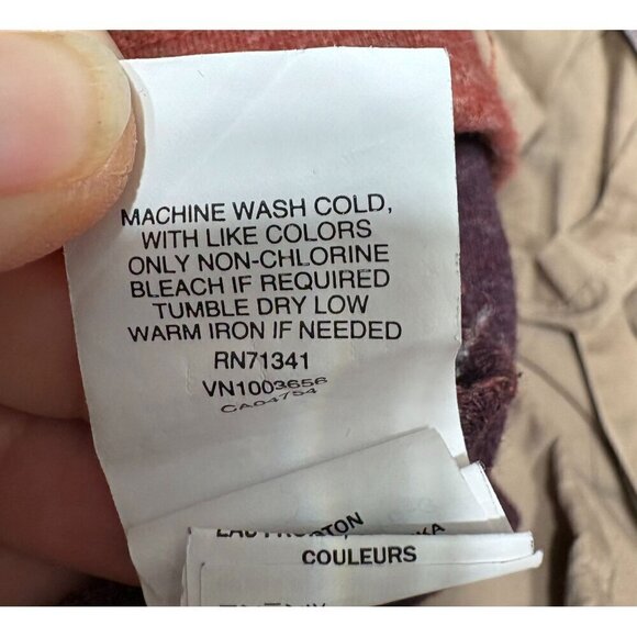 L.L. Bean Men's Slightly Fitted Raglan Long Sleeve Shirt Size L Heathered Maroon - Picture 8 of 10